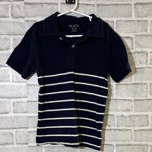 4/$20 Children’s Place Navy and White Striped Polo Shirt, size 6